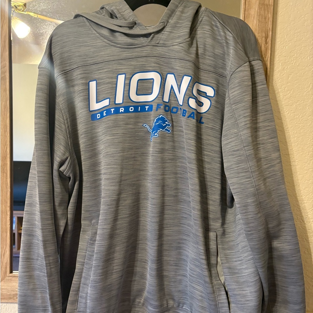 Detroit Lions Gray Hoodie Sweater